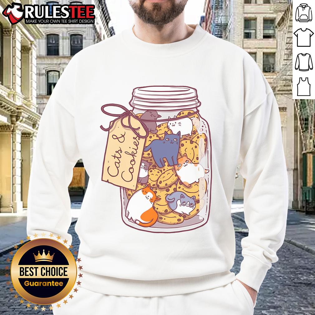 Cute Cats And Cookies Jar T-Shirt - Image 5