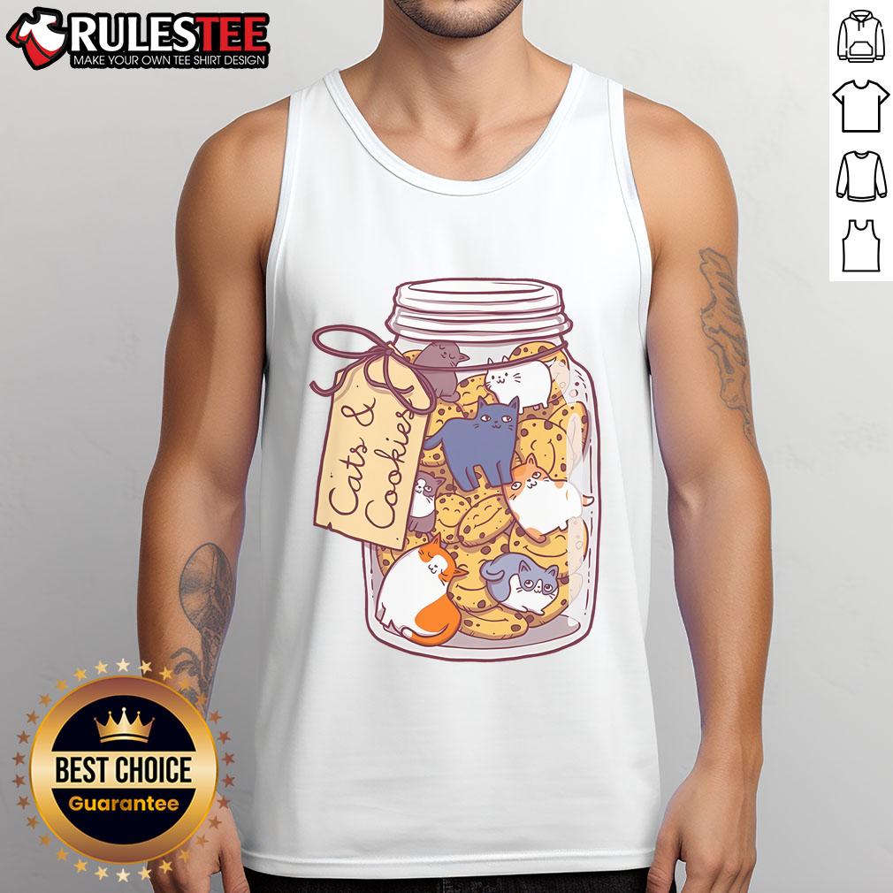Cute Cats And Cookies Jar T-Shirt - Image 4
