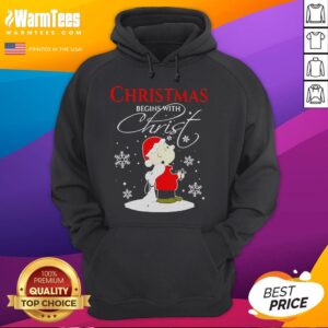 Alternative view of Cute Christmas Begins With Christ Peanuts Snoopy Xmas Holiday Costume T-Shirt