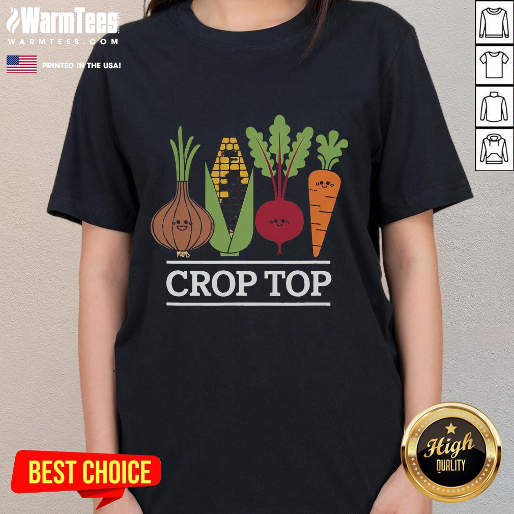 Cute Crop Top Farming Root Vegetable Gardening Farmer T-Shirt - Image 3