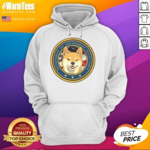 Alternative view of Cute Department Of Government Efficiency Badge Shiba T-Shirt