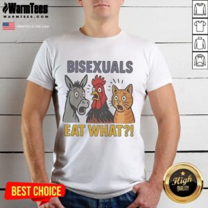 Cute Donkey Rooster And Cat Bisexuals Eat What T-Shirt