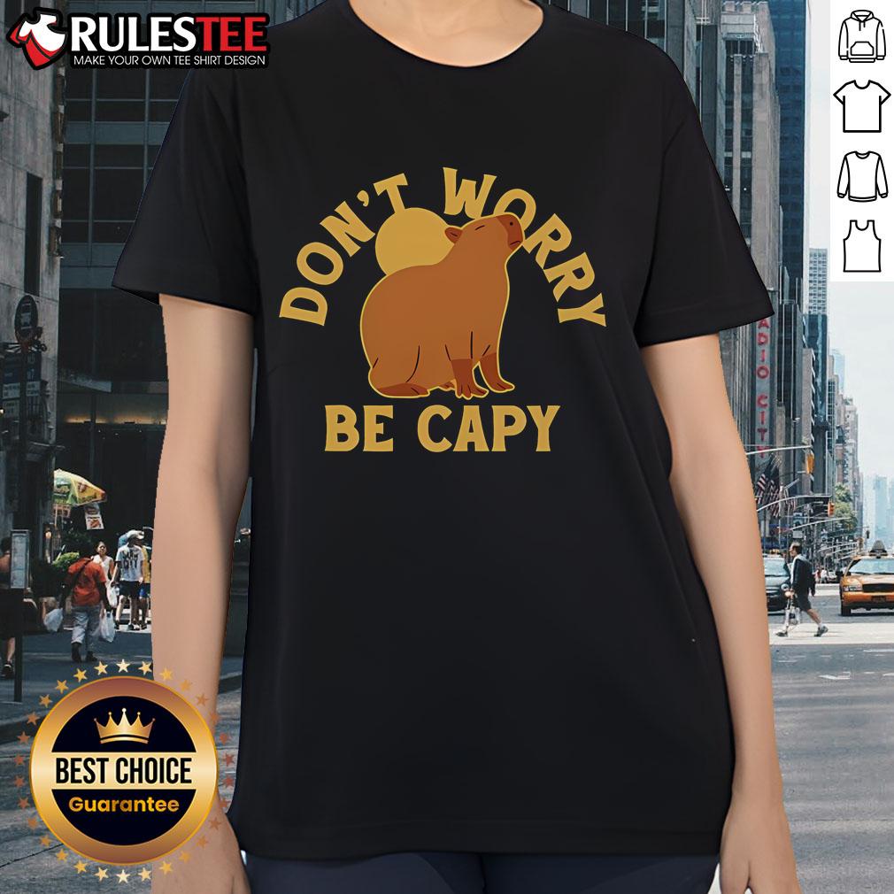 Cute Don't Worry Be Capy T-Shirt - Image 3