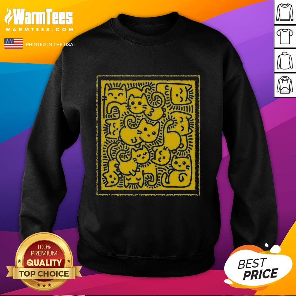 Cute Doodle Cats T-Shirt - Image 5
