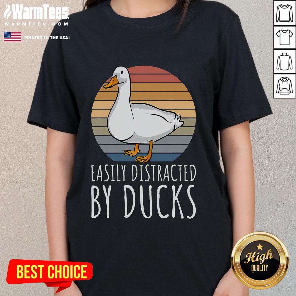 Cute Duck Easily Distracted By Ducks T-Shirt - Image 3