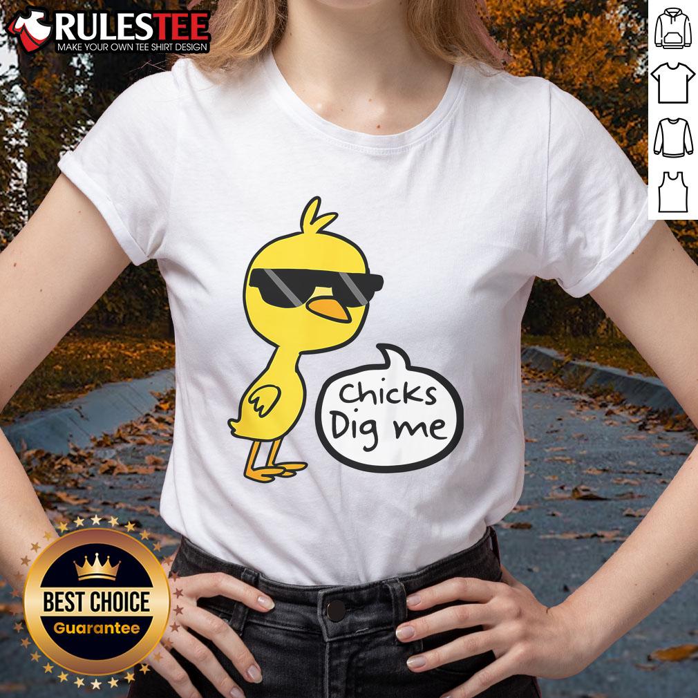 Cute Easter Chicks Dig Me Happy Easter Yellow Chick T-Shirt - Image 3