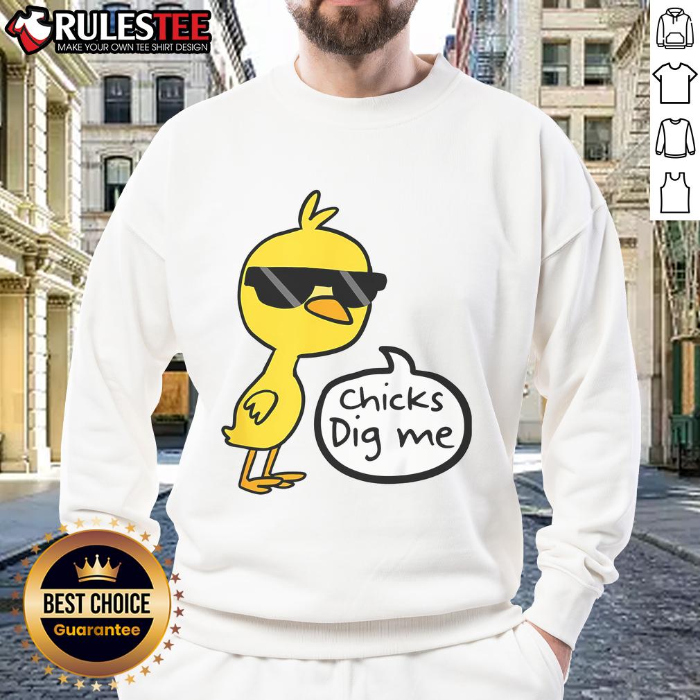 Cute Easter Chicks Dig Me Happy Easter Yellow Chick T-Shirt - Image 5