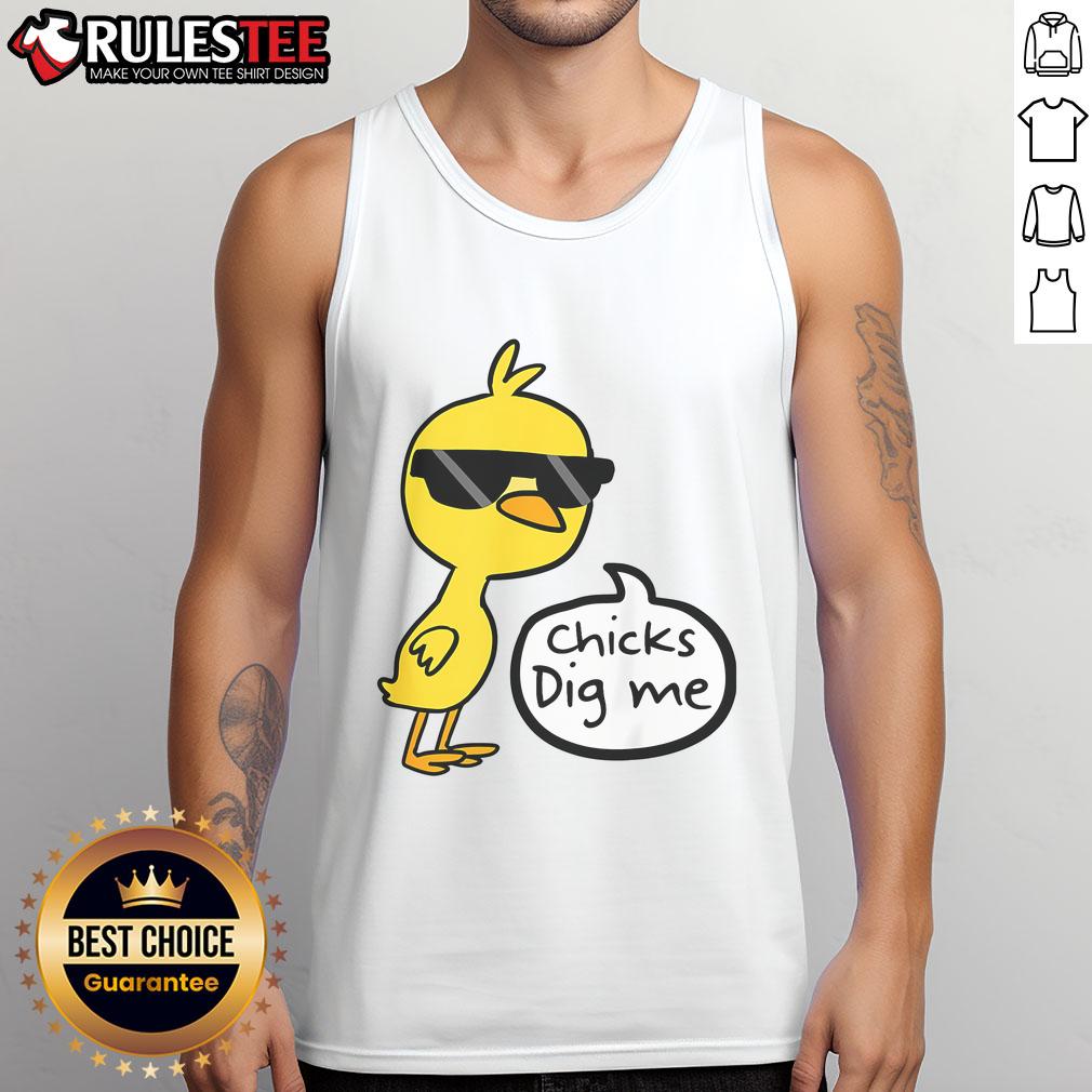 Cute Easter Chicks Dig Me Happy Easter Yellow Chick T-Shirt - Image 4