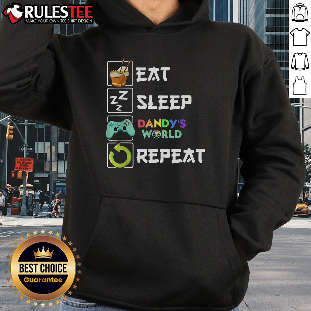 Cute Eat Sleep Dandy World Repeat Gaming Saying Meme T-Shirt - Image 2