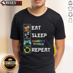 Cute Eat Sleep Dandy World Repeat Gaming Saying Meme T-Shirt