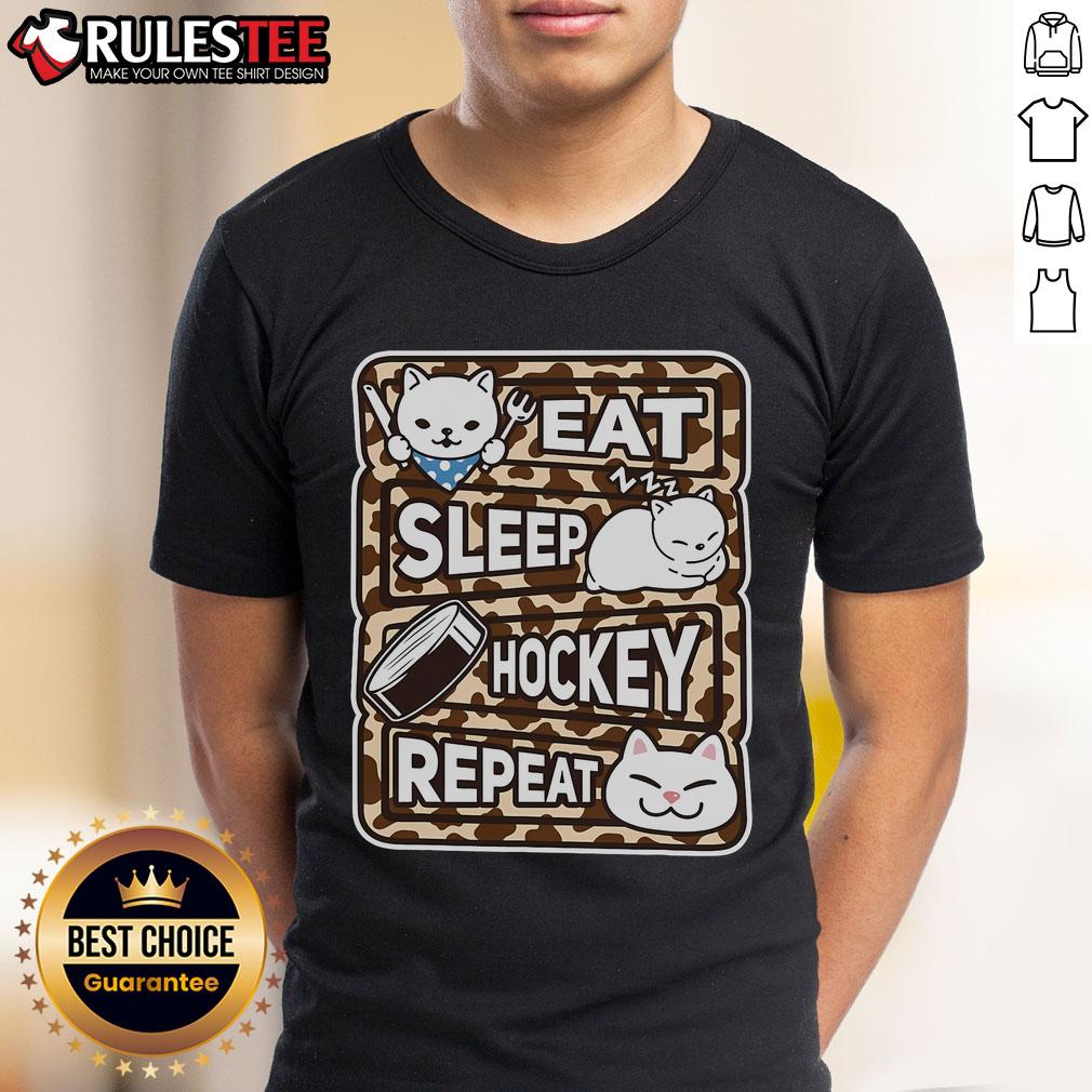 Cute Eat Sleep Hockey Repeat Hockey Lover T-Shirt