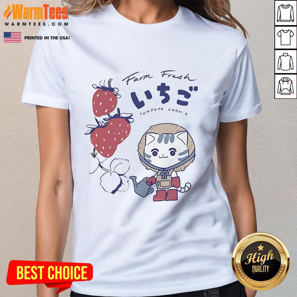 Cute Farm Fresh Strawberries T-Shirt - Image 3