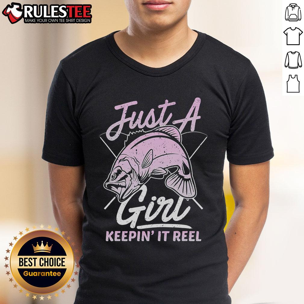 Cute Fishing Funny Keeping It Reel Purple T-Shirt