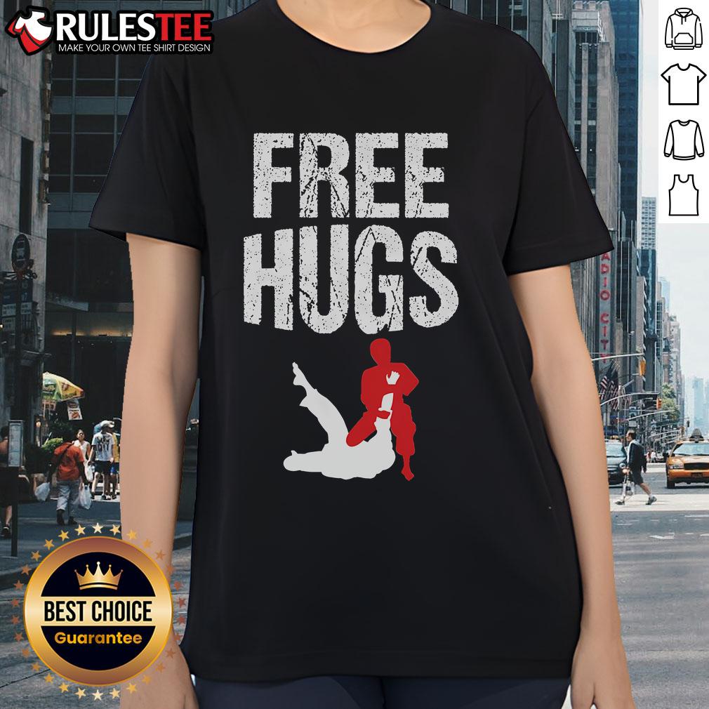 Cute Free Hugs Jiu Jitsu Bjj Martial T-Shirt - Image 3