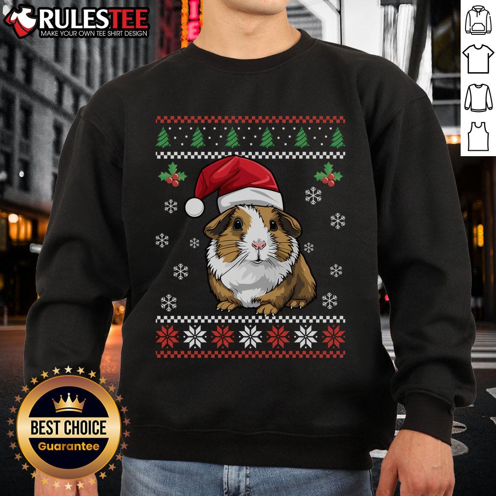 Cute Guinea Pig Ugly Christmas Xmas T-Shirt - Image 5
