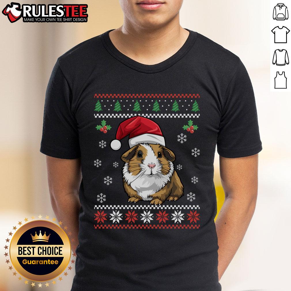 Cute Guinea Pig Ugly Christmas Xmas T-Shirt
