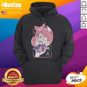 Alternative view of Cute Hachi Gyaru Anime Fox Girl T-Shirt