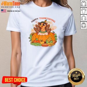Alternative view of Cute Happy Thanksgiving Turkey Fall T-Shirt