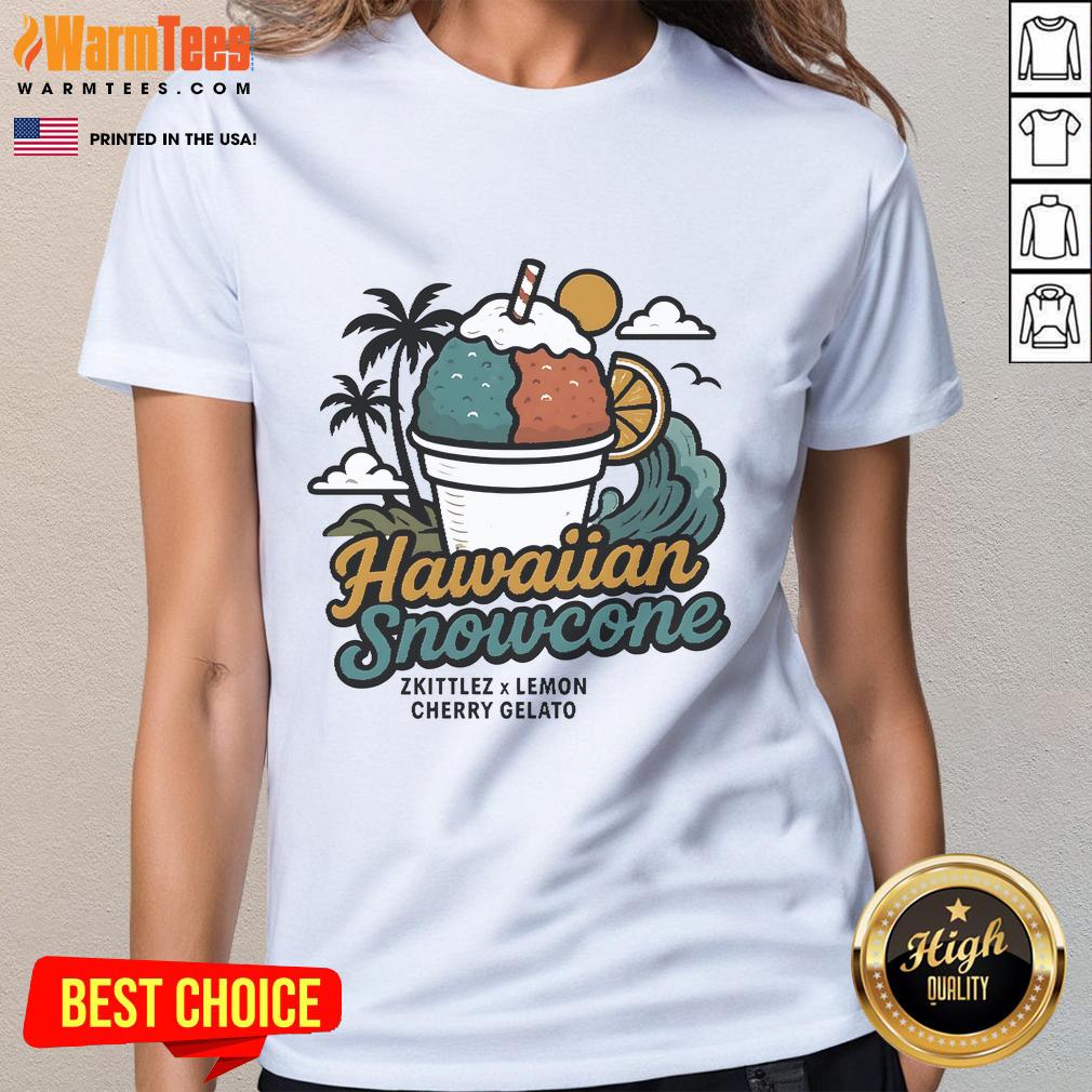Cute Hawaiian Snowcone Zkittlez X Lemon Cherry Gelato Vintage T-Shirt - Image 3