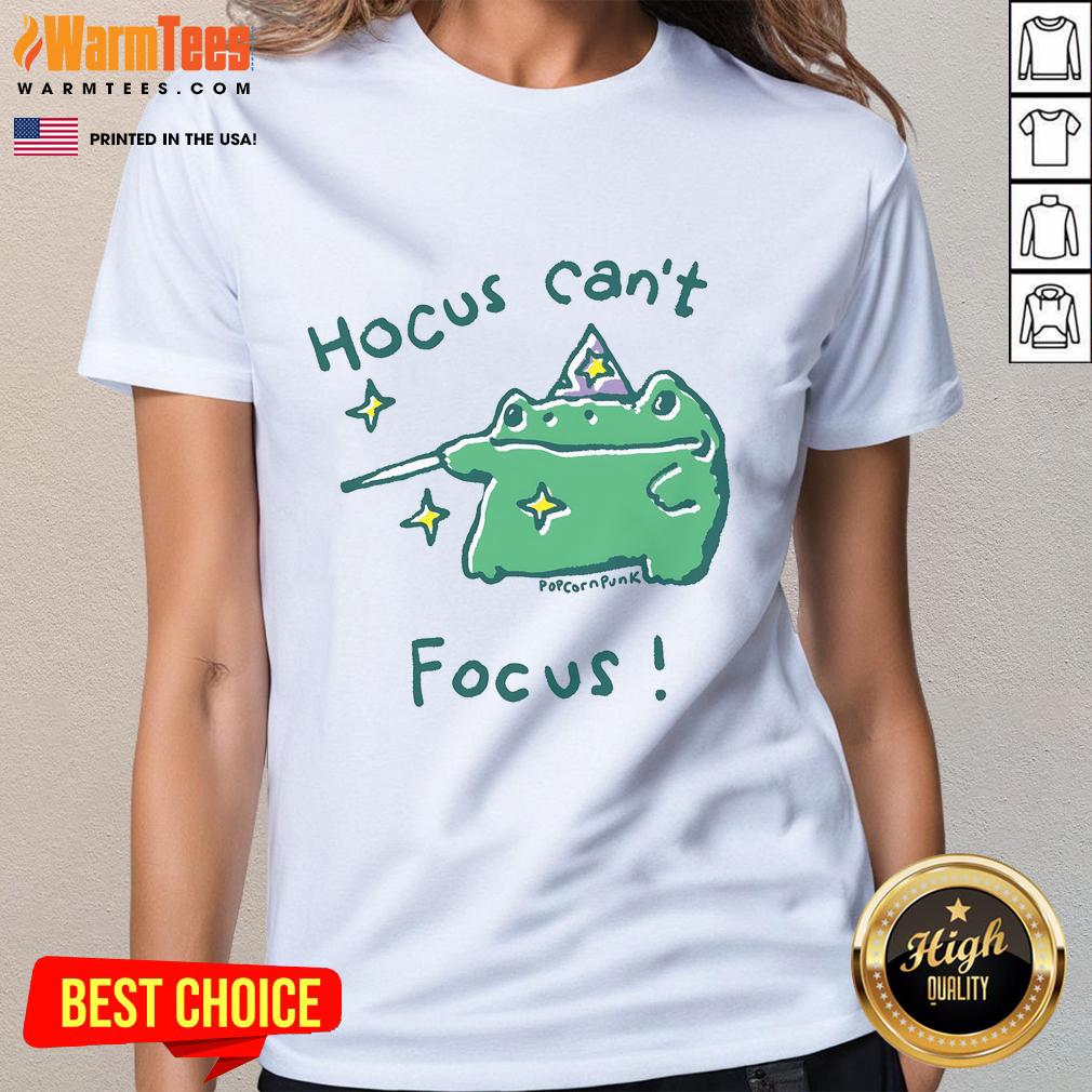 Cute Hocus Can't Focus Frog T-Shirt - Image 3