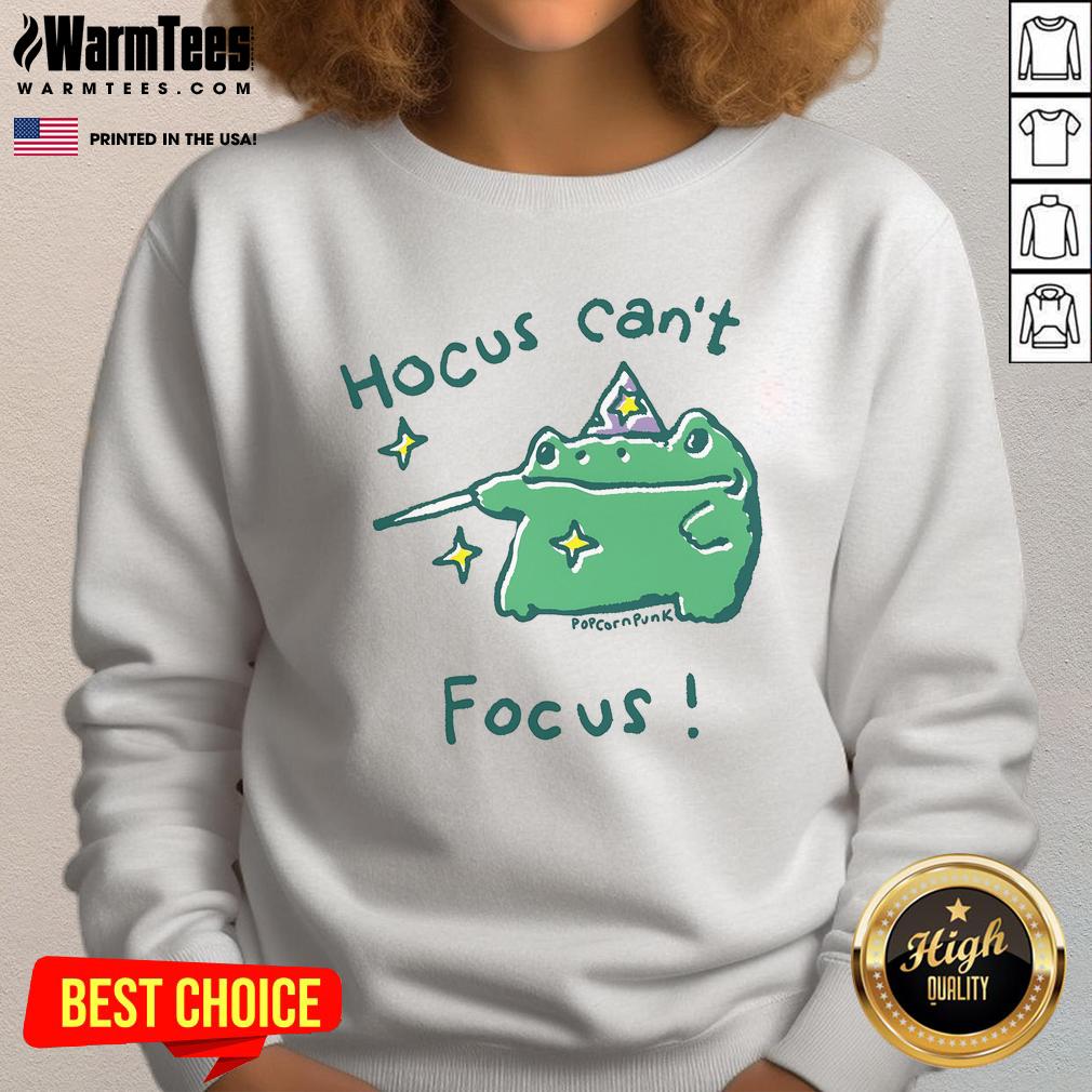 Cute Hocus Can't Focus Frog T-Shirt - Image 5