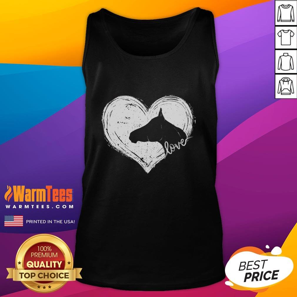 Cute Horse Heart Equestrian Horse Riding Horseback T-Shirt - Image 4