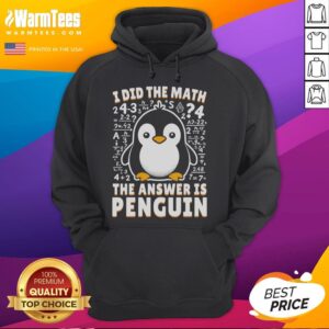 Alternative view of Cute I Did The Math The Answer Is Penguin Funny Penguin Lover T-Shirt