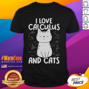 Cute I Love Calculus And Cats Math T-Shirt