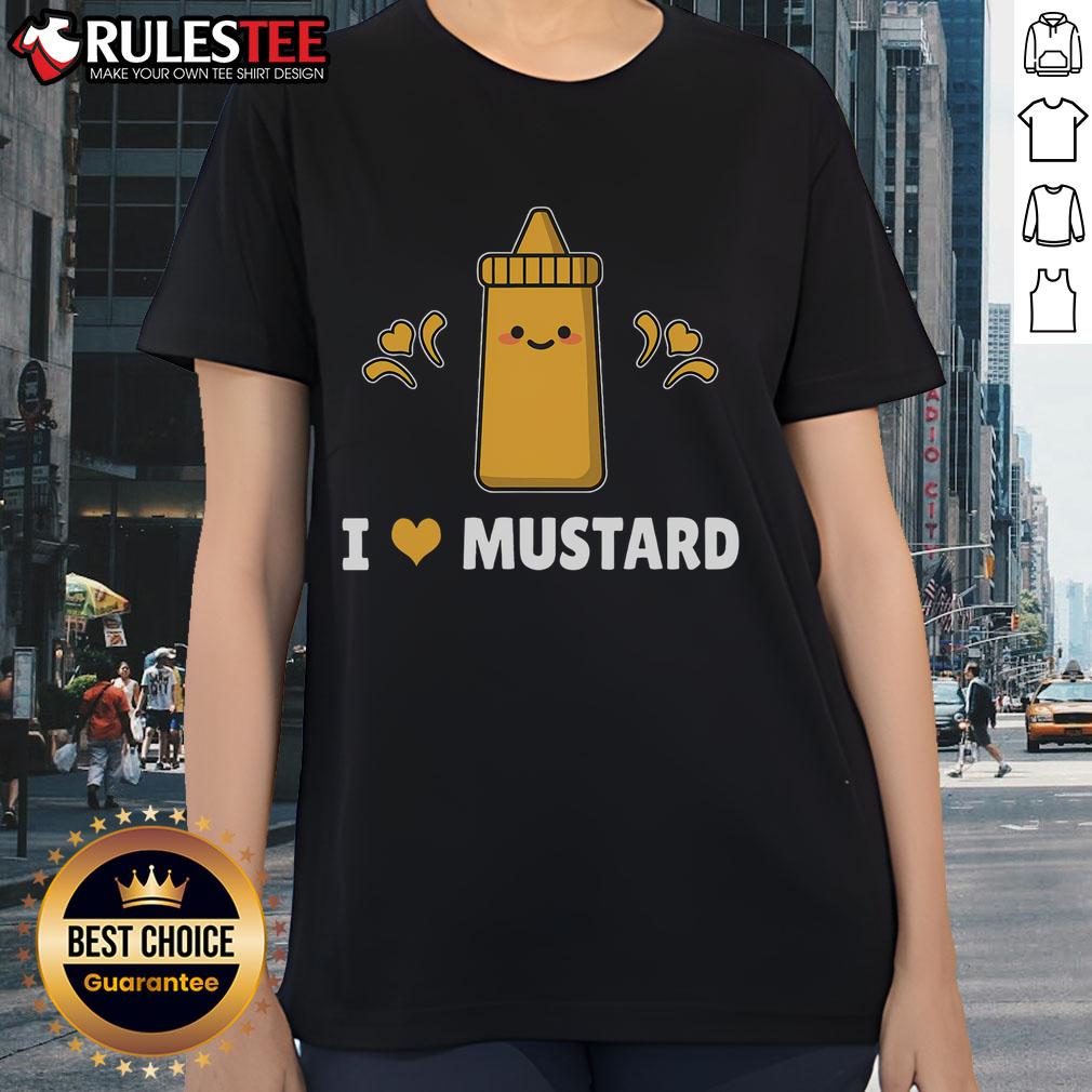Cute I Love Mustard Funny T-Shirt - Image 3