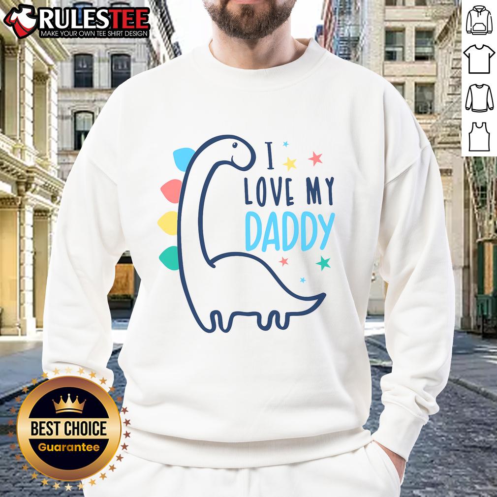 Cute I Love My Daddy Dinosaur T-Shirt - Image 5