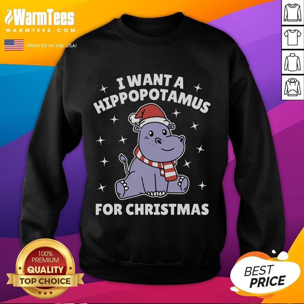 Cute I Want A Hippopotamus For Christmas T-Shirt - Image 5