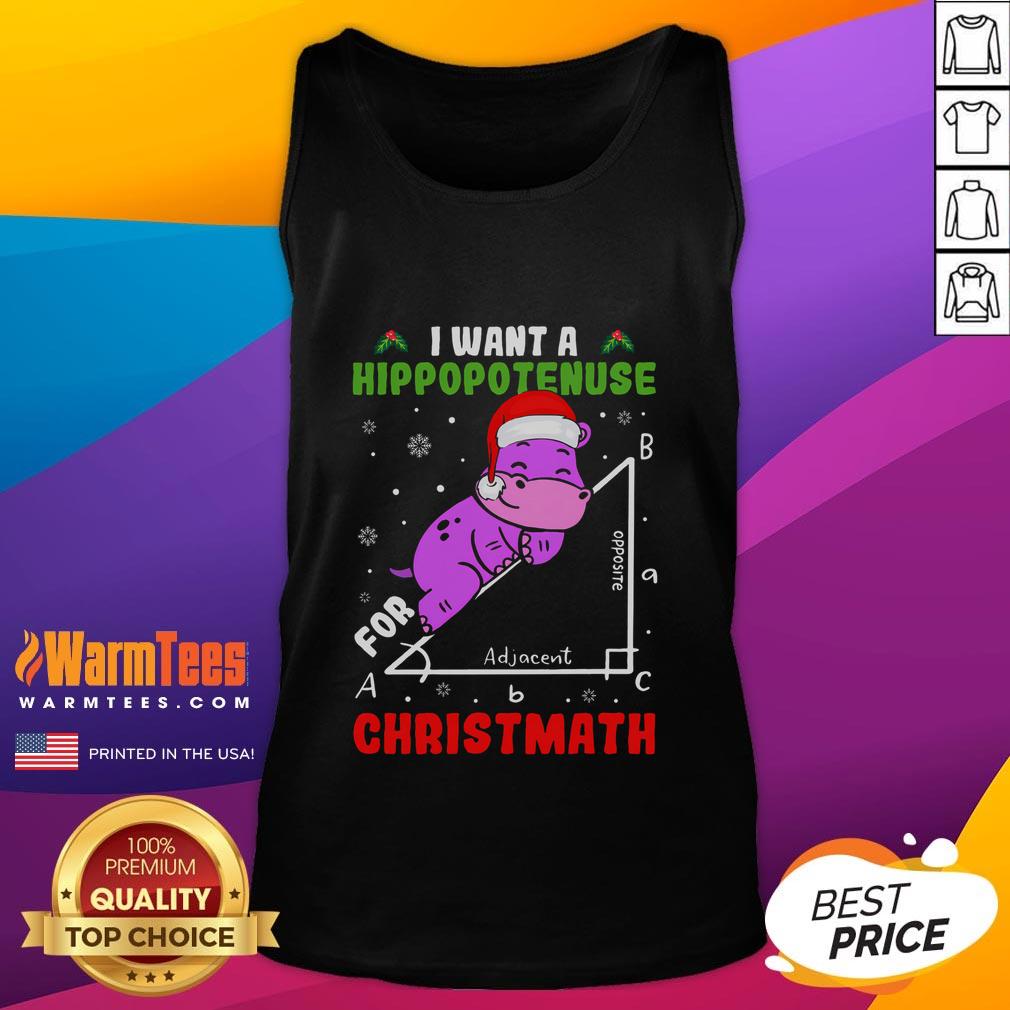Cute I Want A Hippopotenuse For Christmath Christmas T-Shirt - Image 4