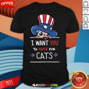 Cute I Want You To Vote For Cats Kamala Harris T-Shirt