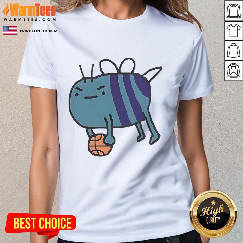 Cute James Plowright Charlotte Hornets NBA Bee Art T-Shirt - Image 3
