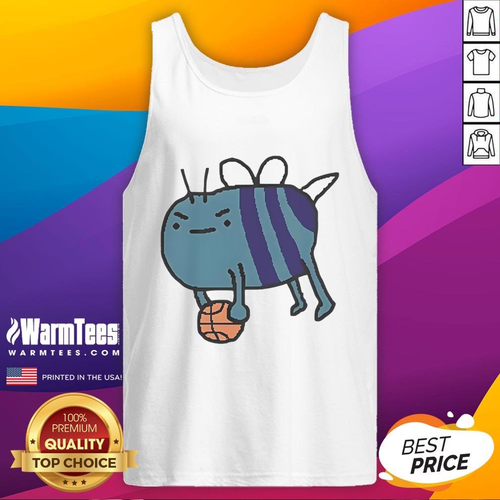 Cute James Plowright Charlotte Hornets NBA Bee Art T-Shirt - Image 4