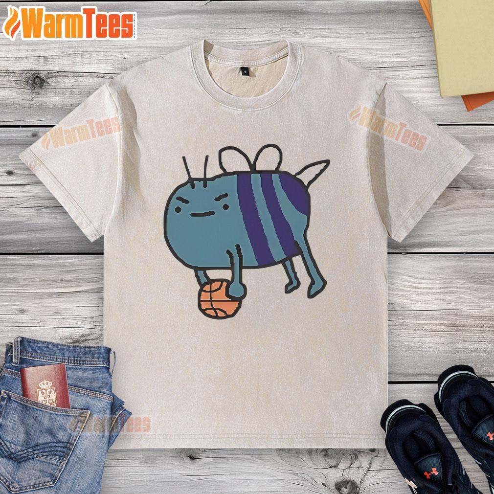 Cute James Plowright Charlotte Hornets NBA Bee Art T-Shirt - Image 6