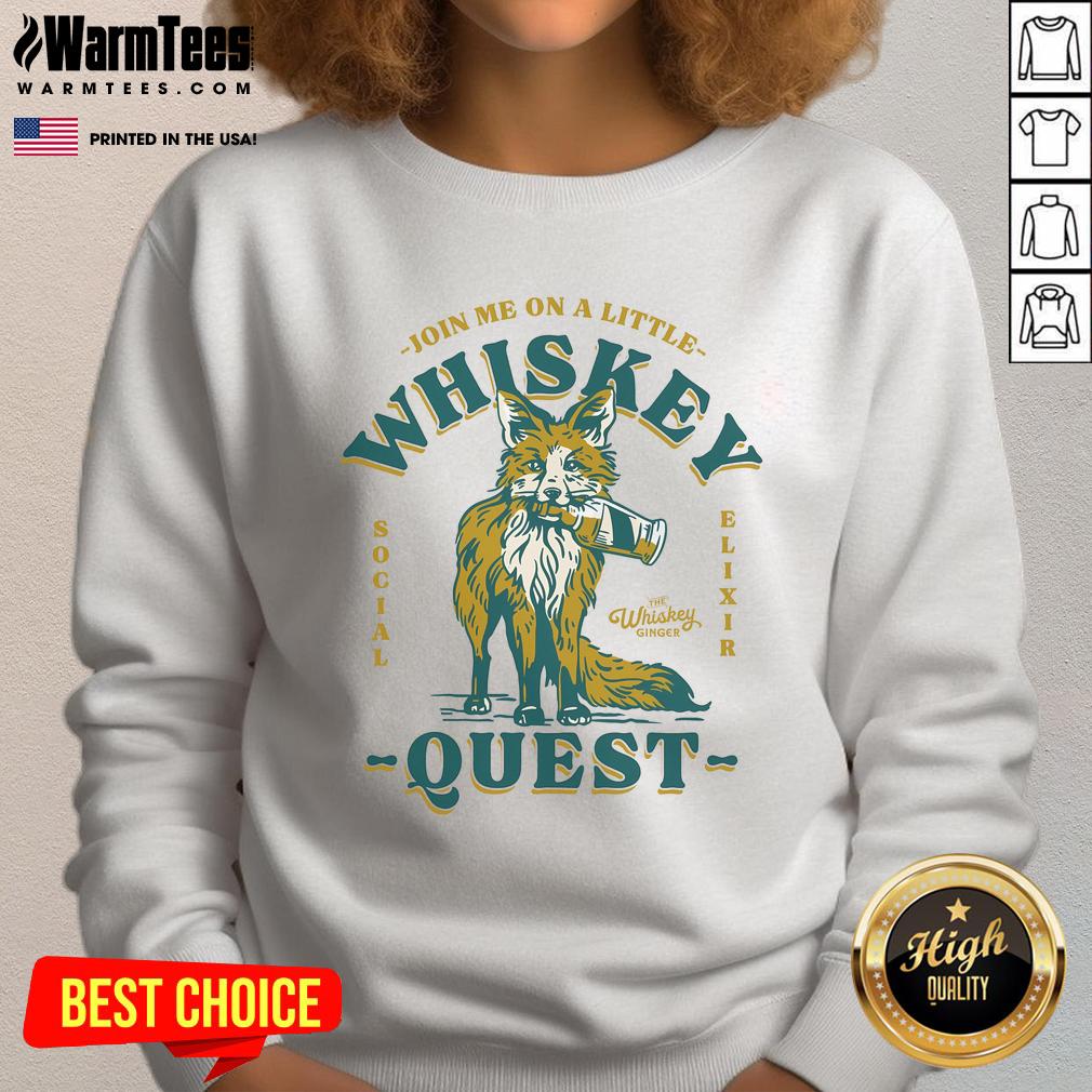 Cute Join Me On A Whiskey Quest Fox's Bourbon T-Shirt - Image 5