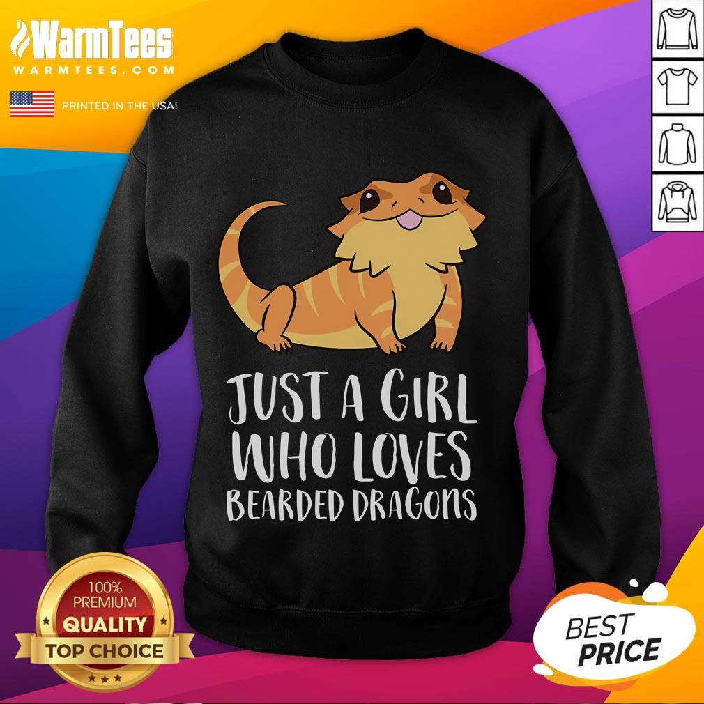 Cute Just A Girl Who Loves Bearded Dragons Lizard Reptile T-Shirt - Image 5