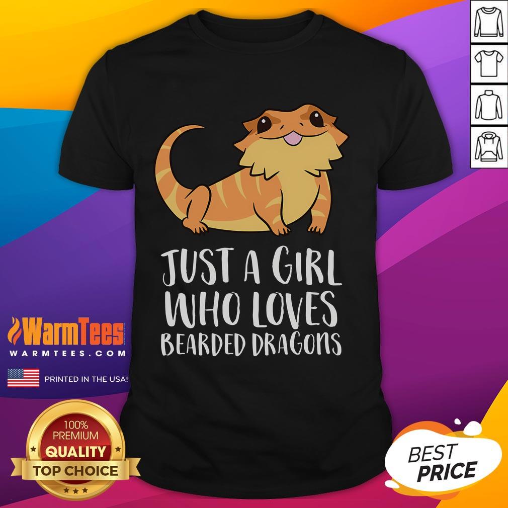 Cute Just A Girl Who Loves Bearded Dragons Lizard Reptile T-Shirt