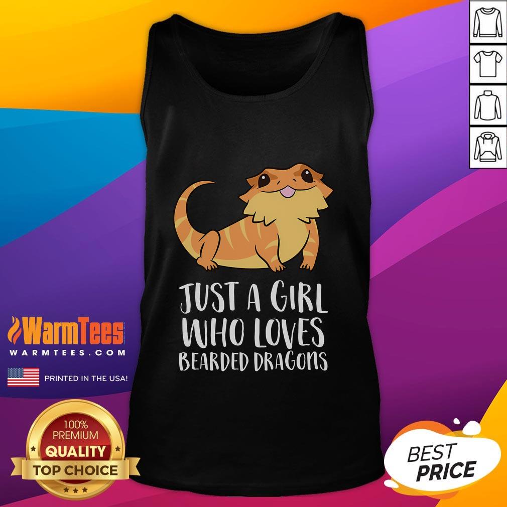 Cute Just A Girl Who Loves Bearded Dragons Lizard Reptile T-Shirt - Image 4