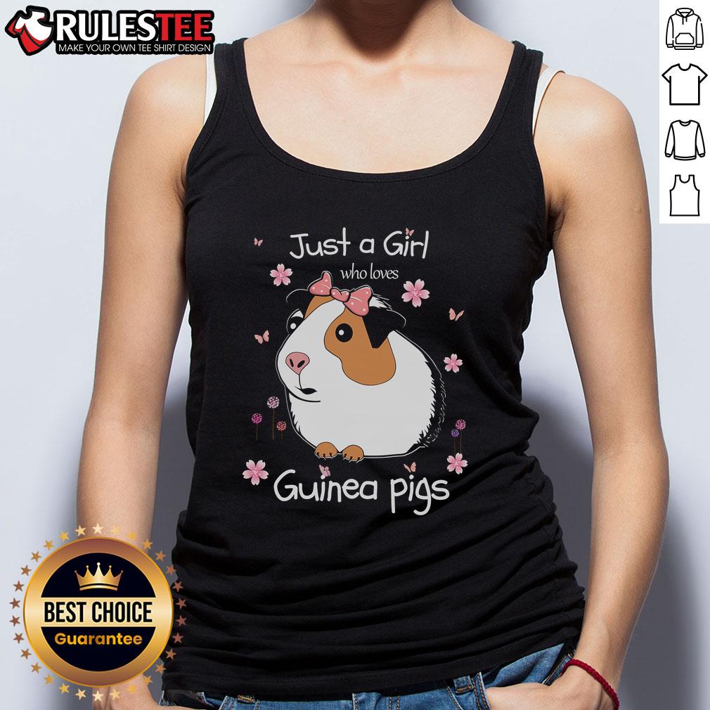 Cute Just A Girl Who Loves Guinea Pigs Flowers T-Shirt - Image 4