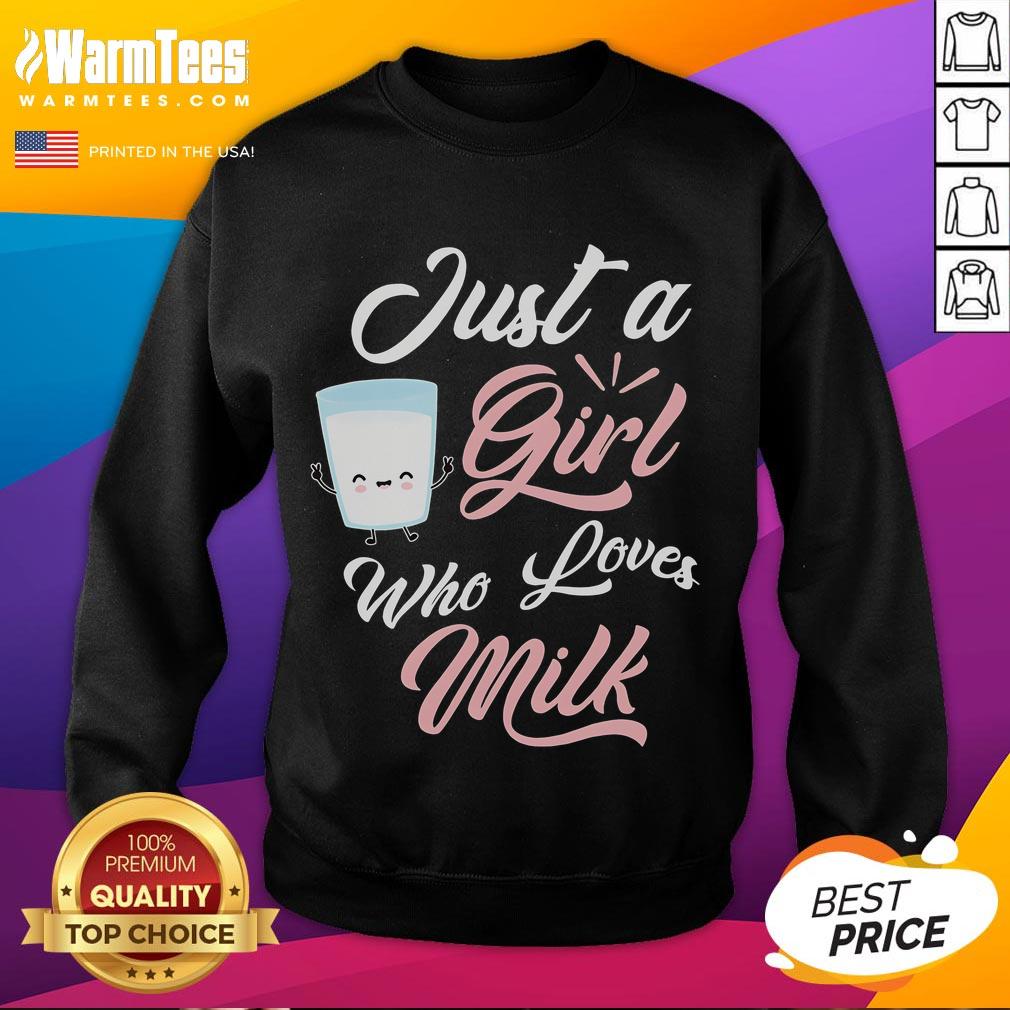 Cute Just A Girl Who Loves Milk T-Shirt - Image 5