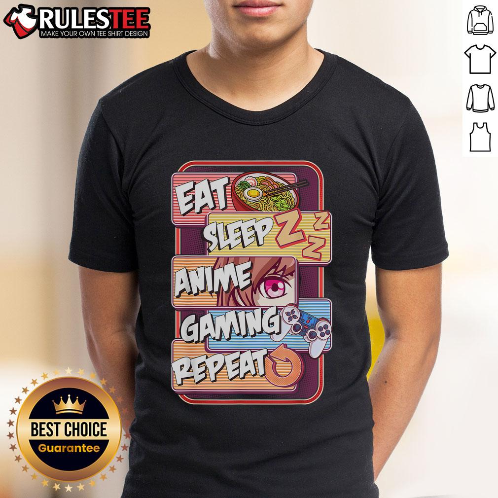 Cute Kawaii Otaku Eat Sleep Anime Gaming Repeat Anime Manga T-Shirt