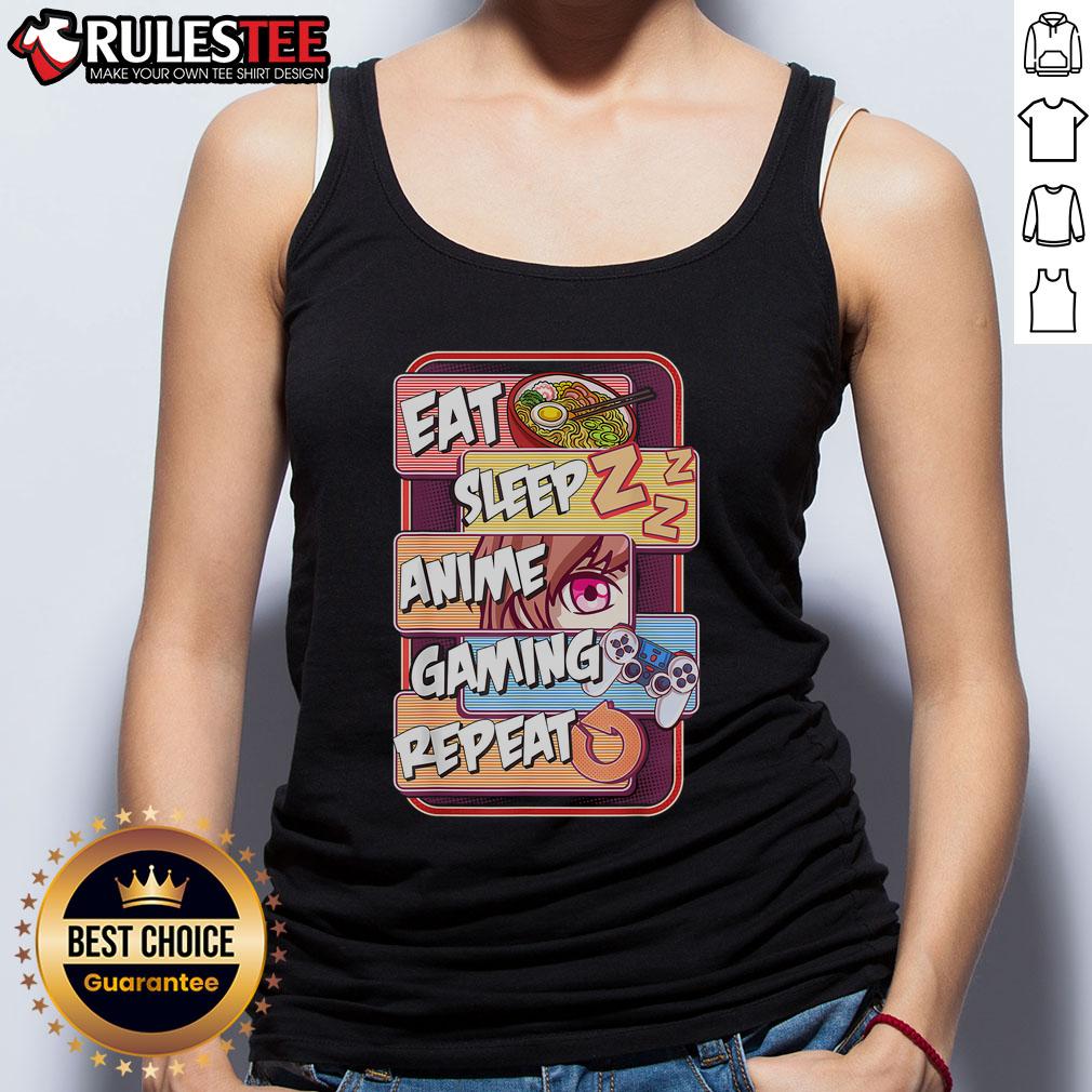 Cute Kawaii Otaku Eat Sleep Anime Gaming Repeat Anime Manga T-Shirt - Image 4