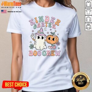 Alternative view of Cute Kindergarten Boo Crew Halloween Floral Ghost Kinder Teacher T-Shirt