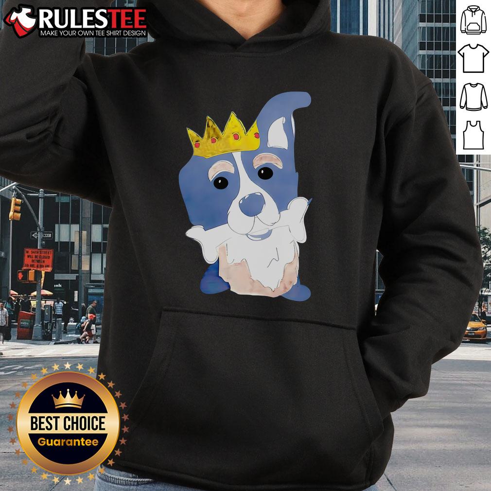 Cute King Dog Chews Bones Cartoon T-Shirt - Image 2