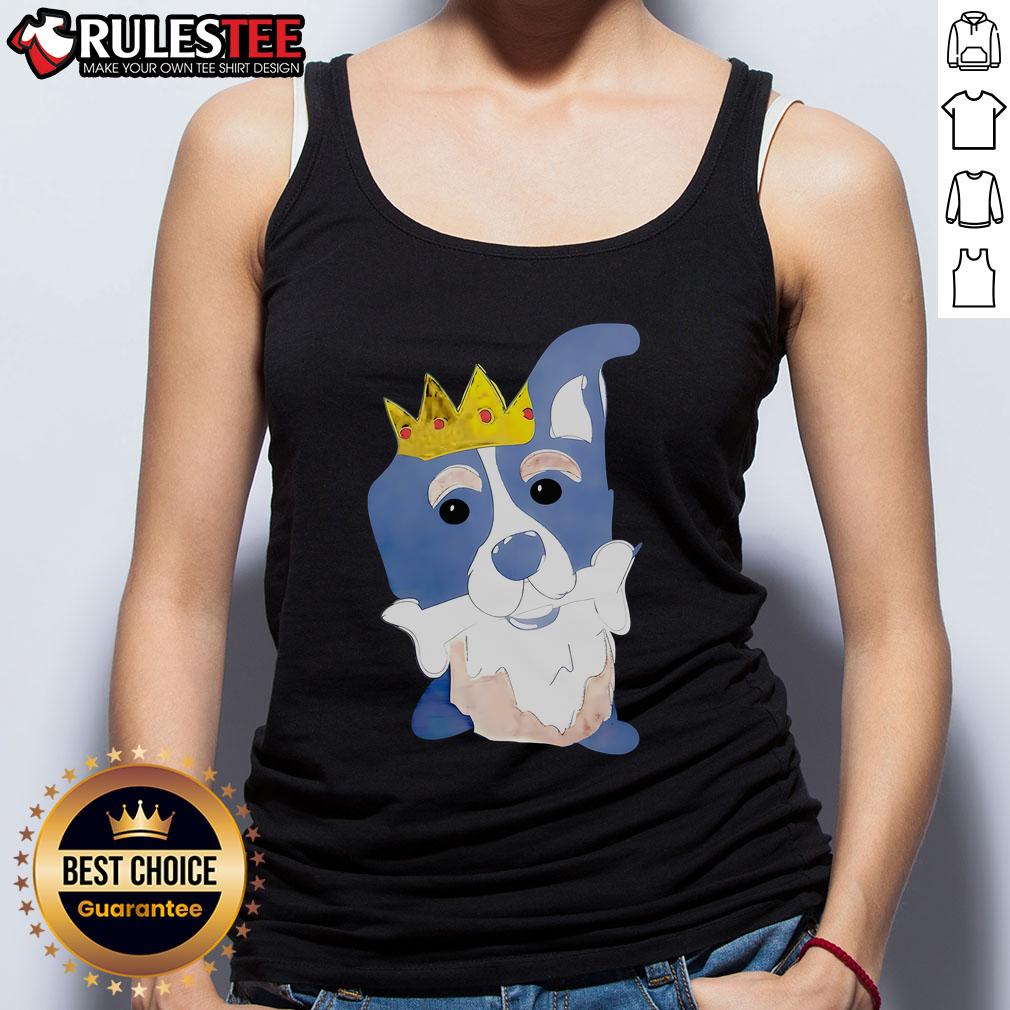 Cute King Dog Chews Bones Cartoon T-Shirt - Image 4
