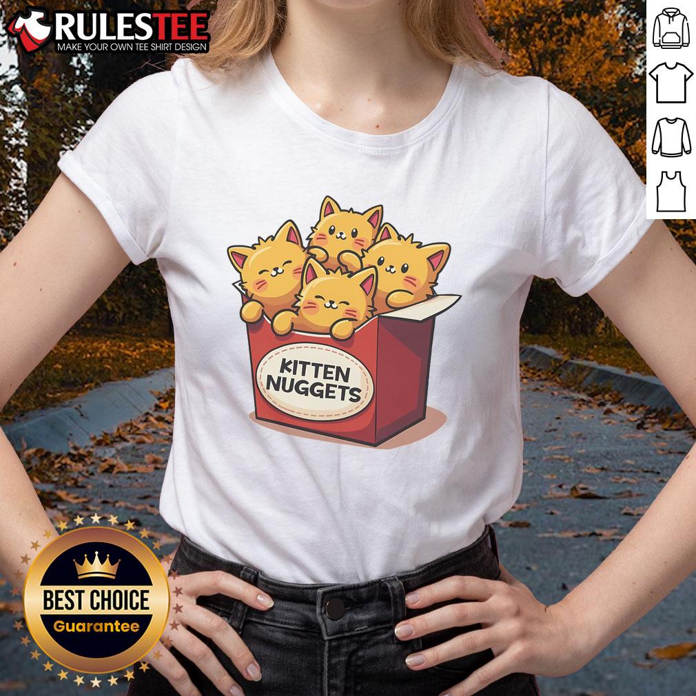 Cute Kitten Nuggets Chicken Nuggets Cat Lover T-Shirt - Image 3