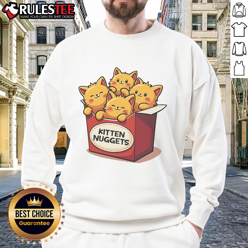 Cute Kitten Nuggets Chicken Nuggets Cat Lover T-Shirt - Image 5