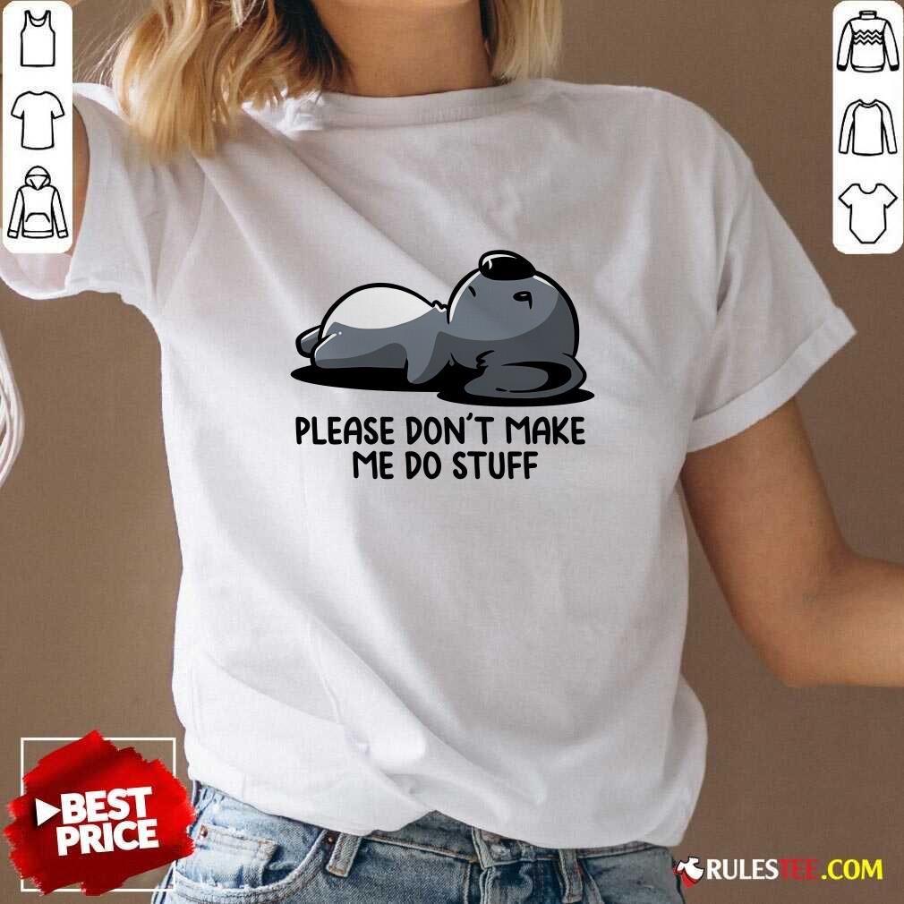 Cute Koala Please Don't Make Me Do Stuff T-Shirt - Image 2